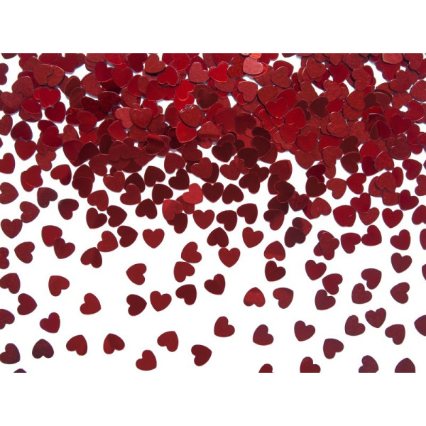 Confeti de Corazón de color Rojo de 30 Gramos