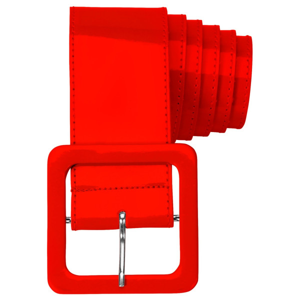 Cinturón de Vinilo de color Rojo para Adulto