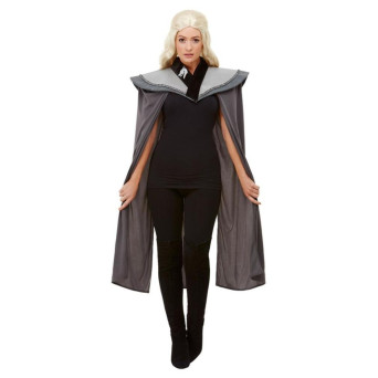 Capa de Señora Medieval de color Gris para Adulto