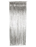 Cortina de Flecos Brillantes de color Plata de 91 x 244 Centímetros