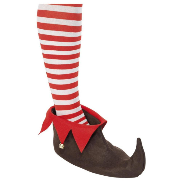 Zapato de Elfo de color Marrón con Cascabeles para Adulto