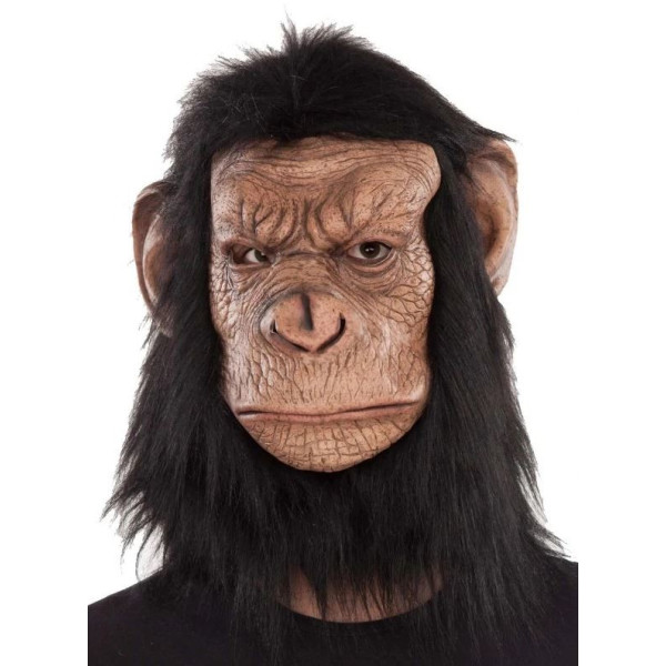 Máscara de Gorila con Pelo para Adulto