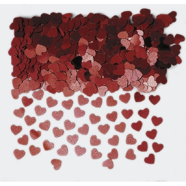 Confeti de Corazón de color Rojo de 14 Gramos