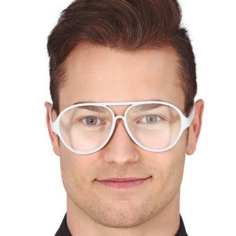 Gafas de Aviador de color Blanco para Adulto