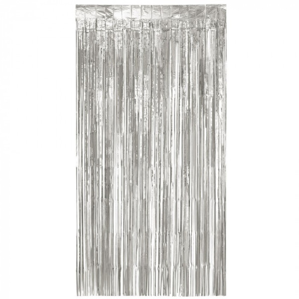 Cortina de color Plata Metálico de 200 x 100 Centímetros