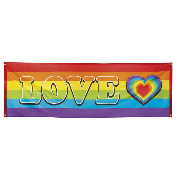 Banner de Love Arco Iris de 74 x 220 Centímetros