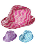 Sombrero Fedora de Zig Zag con Lentejuelas Varios Colores para Adulto