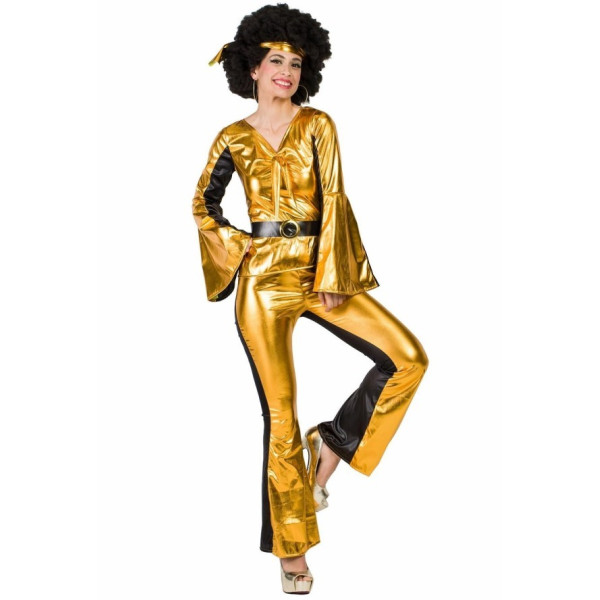  Disfraz de Disco de los años 70´s de color Oro para Adulto