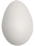 Huevo de Poliespan de 15 Centímetros de color Blanco