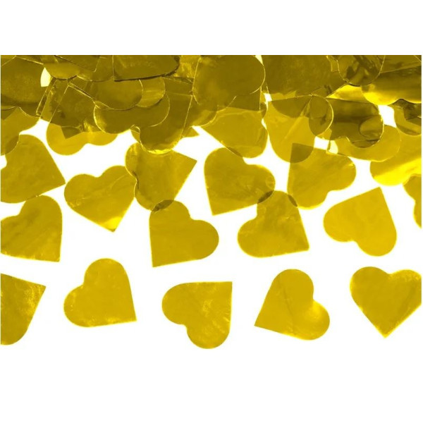 Cañón de Confeti de Corazones de color Oro de 60 Centímetros