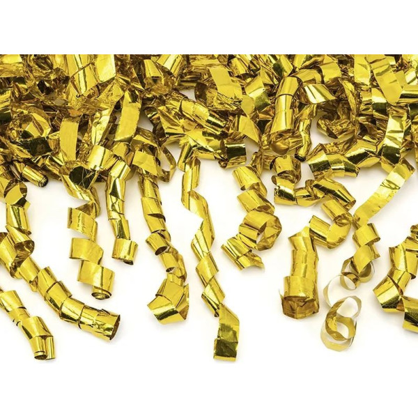 Cañón de Confeti de Serpentina de color Oro de 60 Centímetros