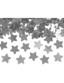 Cañón de Confeti de Estrellas de color Plata de 40 Centímetros
