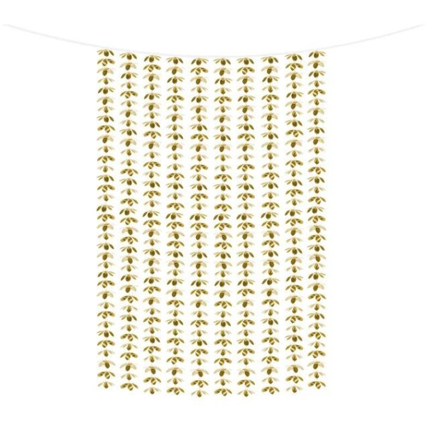 Cortina de Flor de 100 x 210 Centímetros de color Oro
