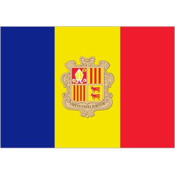 Bandera de Andorra de Poliéster Microperforada Reforzada
