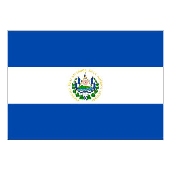 Bandera de El Salvador de Poliéster Microperforada Reforzada