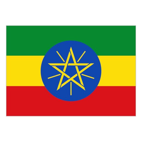 Bandera de Etiopía de Poliéster Microperforada Reforzada