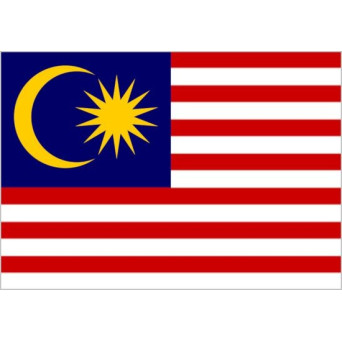 Bandera de Malasia de Poliéster Microperforada Reforzada