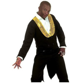 Frac de color Negro con Lentejuelas para Adulto