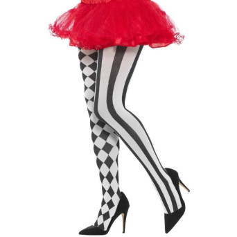 Medias de Arlequín de color Blanco y Negro para Adulto