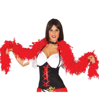 Boa de Plumas de color Rojo de 1,80 Metros y 90 Gramos
