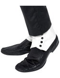 Cubrezapatos de color Blanco con Botones Negros para Adulto