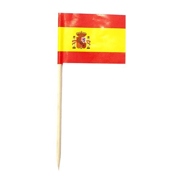 Palillo de Tapas Bandera de España con Escudo 25 Unidades