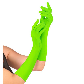 Guantes de color Verde Neón de 40 Centímetros para Adulto