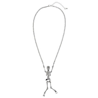 Collar de Esqueleto de color Plata para Adulto