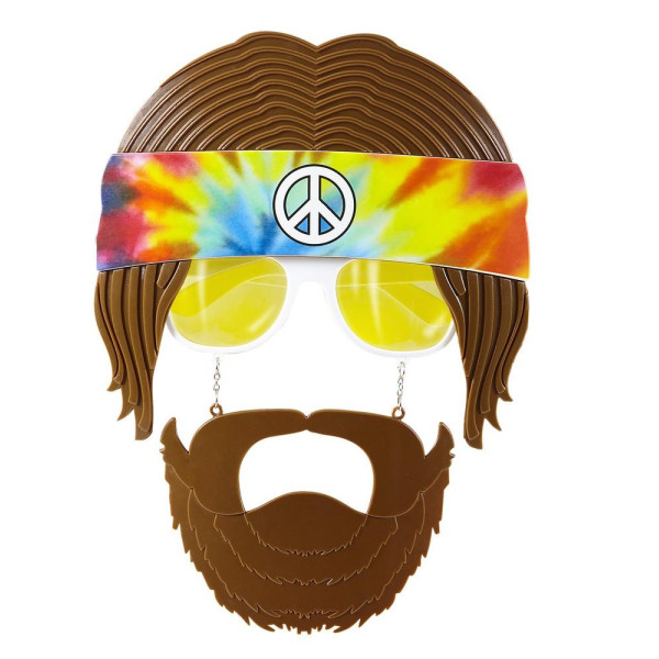 Gafas de Hippie con Barba para Adulto