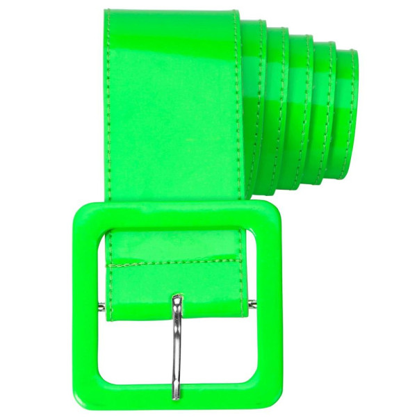 Cinturón de Vinilo de color Verde para Adulto