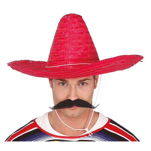 Sombrero de Mexicano de 50 Centímetros de color Rojo para Adulto