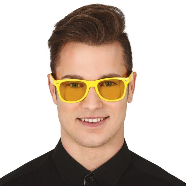 Gafas de color Amarillo con Cristales Amarillos para Adulto