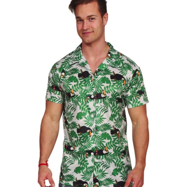 Camisa Hawaiana de Palmeras para Adulto