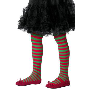 Medias a Rayas de color Rojo y Verde Infantil