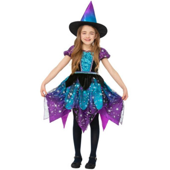 Disfraz de Bruja de Luna y Estrellas Deluxe Infantil