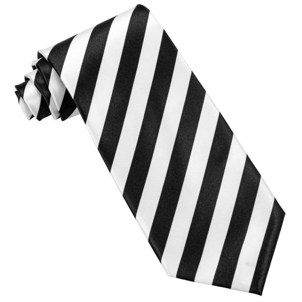 Corbata de Rayas de color Blanco y Negro para Adulto