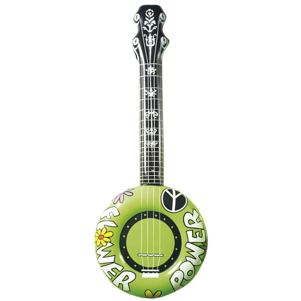 Banjo Inflable de Hippie de 100 Centímetros de color Verde