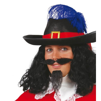 Bigote de Mosquetero con Perilla para Adulto