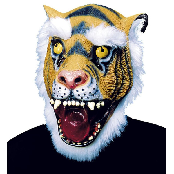 Máscara de Tigre con Pelo para Adulto