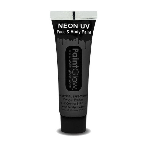 Maquillaje Paint Glow Neón UV de 10 Mililitros de color Negro para Cuerpo y Cara