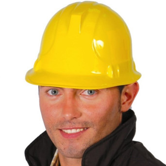 Casco de Obrero de color Amarillo para Adulto