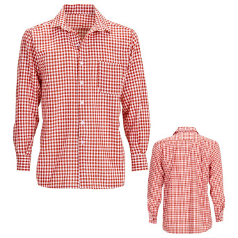 Camisa de Cuadros de color Rojo para Adulto