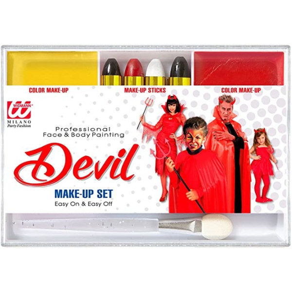 Kit de Maquillaje de Diablo para Cuerpo y Cara