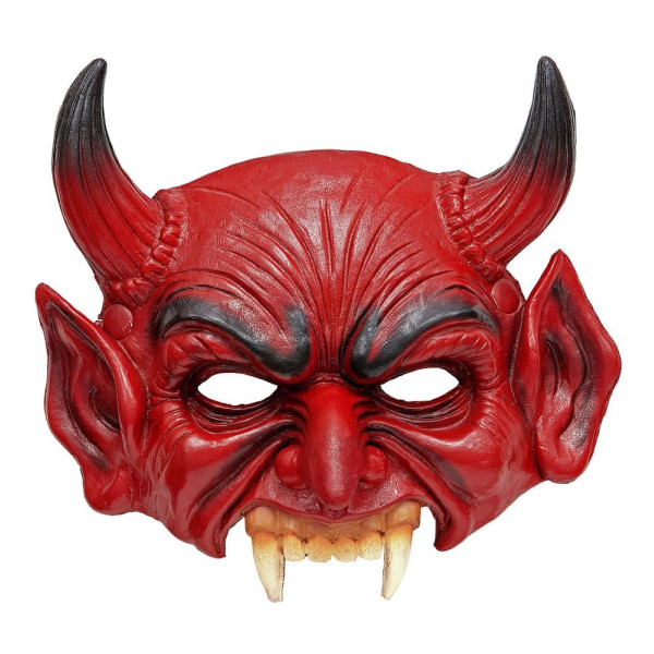Máscara de Diablo sin Barbilla en Espuma de Látex para Adulto