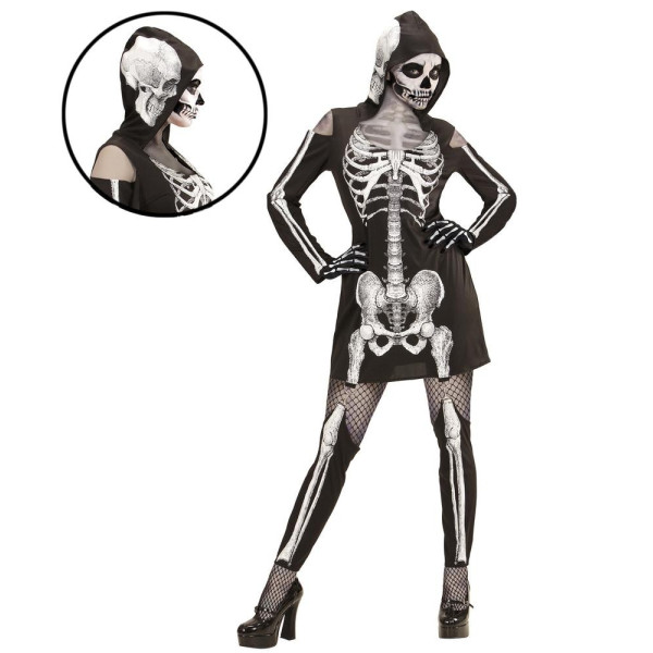Disfraz de Esqueleto de color Negro para Adulto