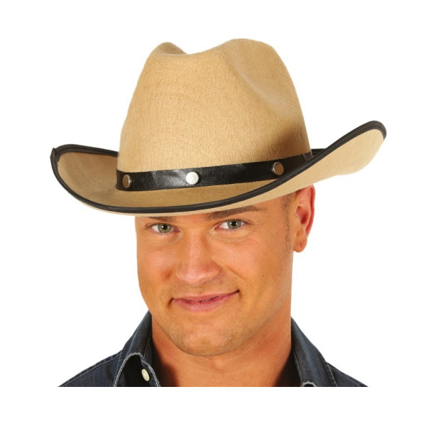 Sombrero de Vaquero de color Marrón Claro para Adulto