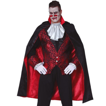 Capa de color Negro de 115 Centímetros con Forro para Adulto