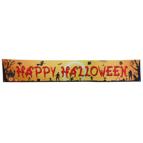 Banner de Happy Halloween de 290 x 50 Centímetros