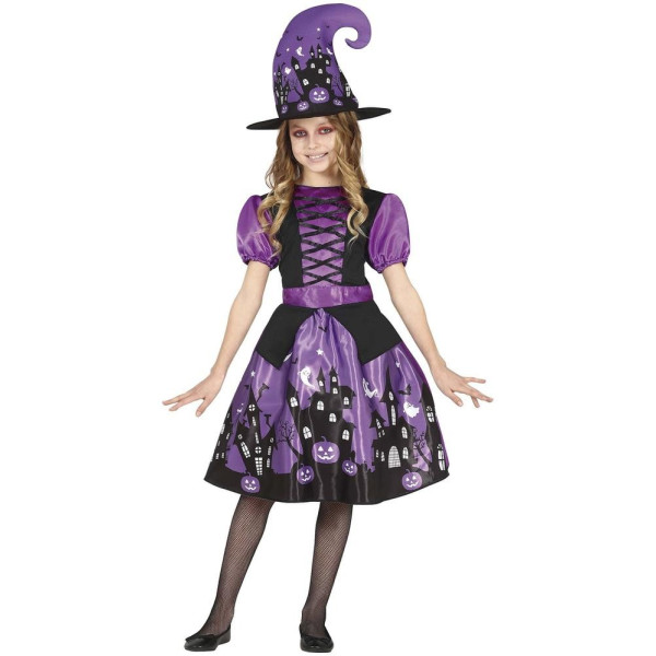 Disfraz de Bruja Púrpura Infantil