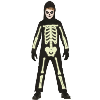 Disfraz de Esqueleto Brillante en la Oscuridad Infantil